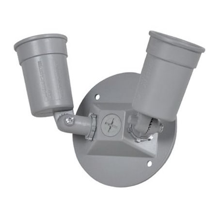 Hubbell ME GRY RND DBL Lamp LC23N2X